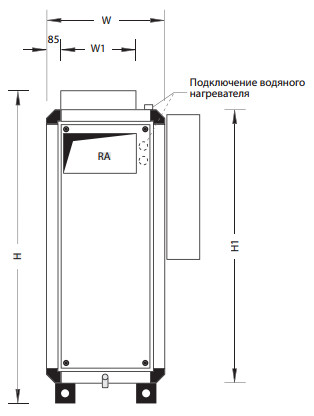 Размеры и вес установки